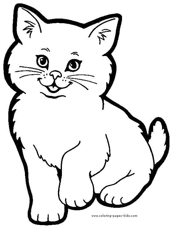 Раскраска Котёнок такой милашка Скачать Животные, котёнок.  Распечатать ,раскраски,