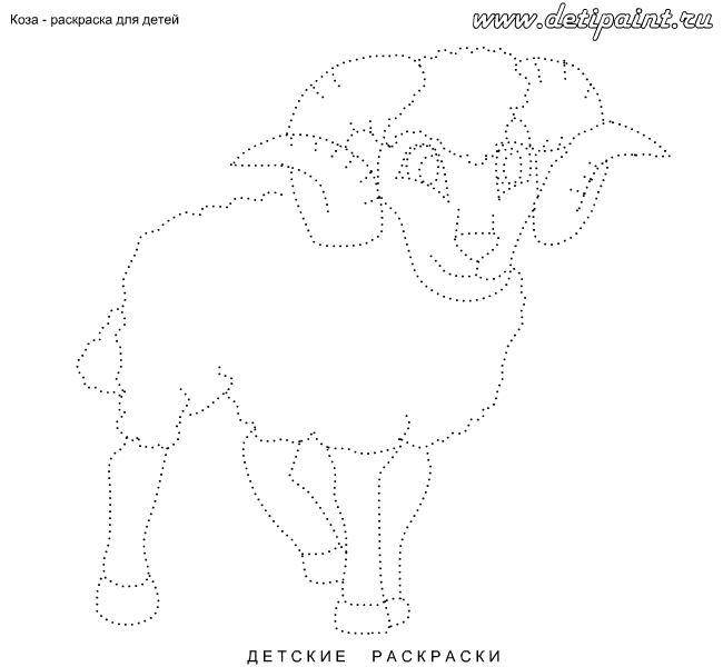 Раскраска Рисунок барана Скачать баран.  Распечатать ,домашние животные,
