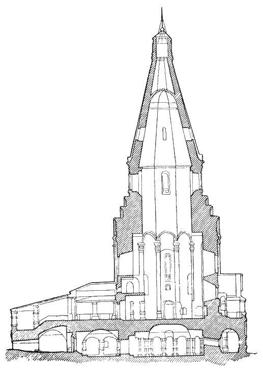 Раскраска Постройка, здание Скачать здание.  Распечатать ,москва,