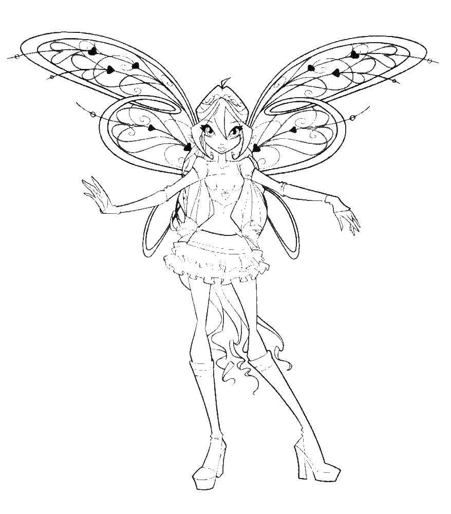 Раскраска Персонаж из мультфильма winx Скачать Персонаж из мультфильма, Winx.  Распечатать ,Персонаж из мультфильма,