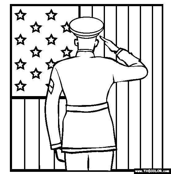 Раскраска Солдат и американский флаг Скачать США, Америка, флаг.  Распечатать ,США,