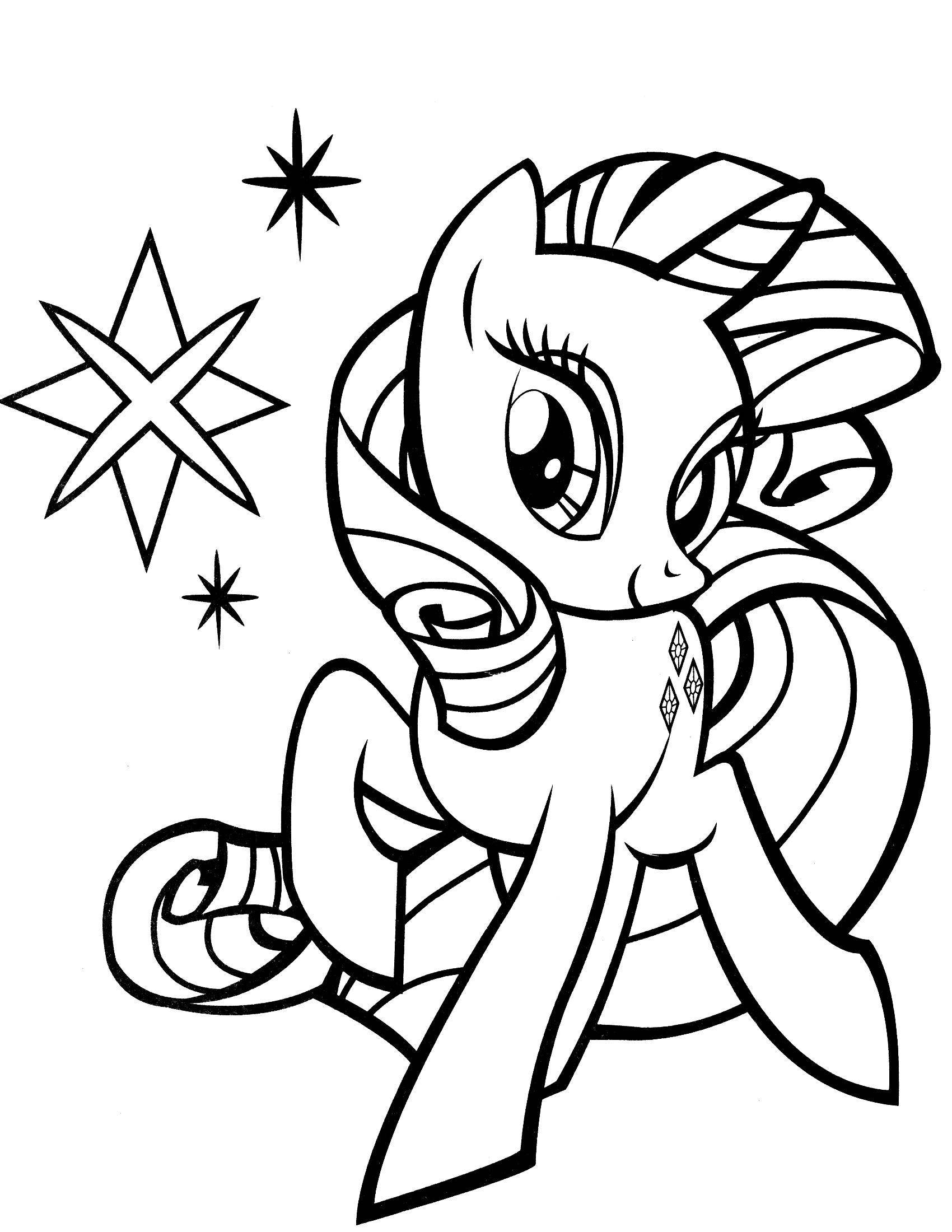 Раскраска Пони из my little pony Скачать Пони, "My little pony".  Распечатать ,мой маленький пони,