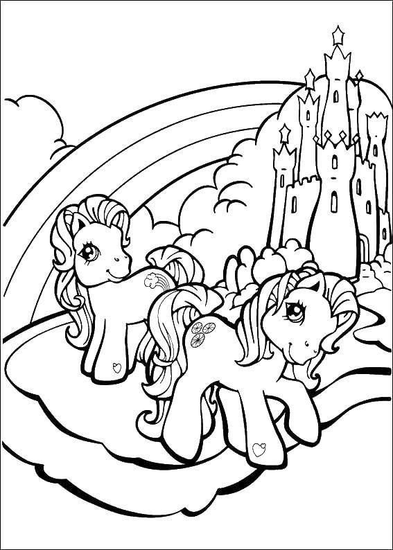 Раскраска Пони принцессы Скачать Пони, My little pony .  Распечатать ,мой маленький пони,