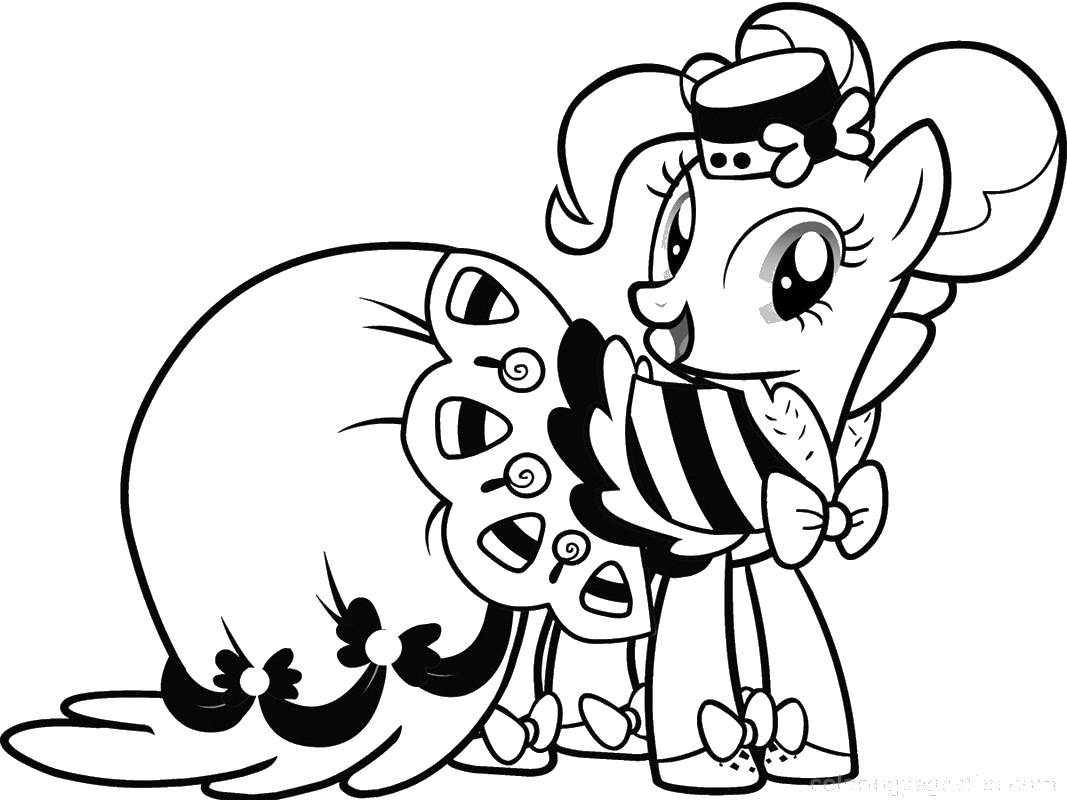 Раскраска Пони из my little pony  Скачать Пони, My little pony .  Распечатать ,мой маленький пони,