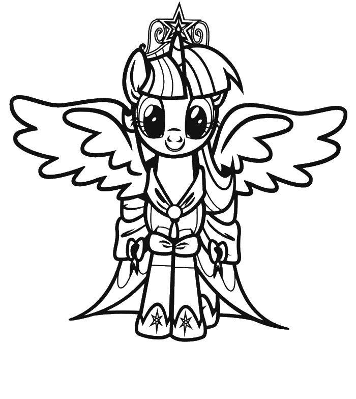 Раскраска Поняшка из my little pony  Скачать Пони, My little pony .  Распечатать ,мой маленький пони,