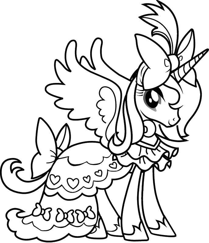 Раскраска Пони единорог пегас Скачать Пони, My little pony .  Распечатать ,мой маленький пони,