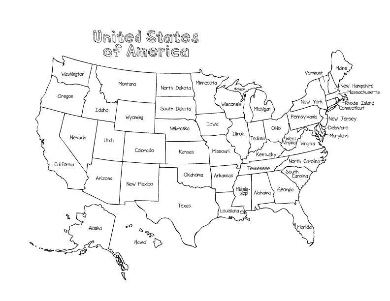Раскраска Карта сша Скачать Карта, мир, США.  Распечатать ,США,