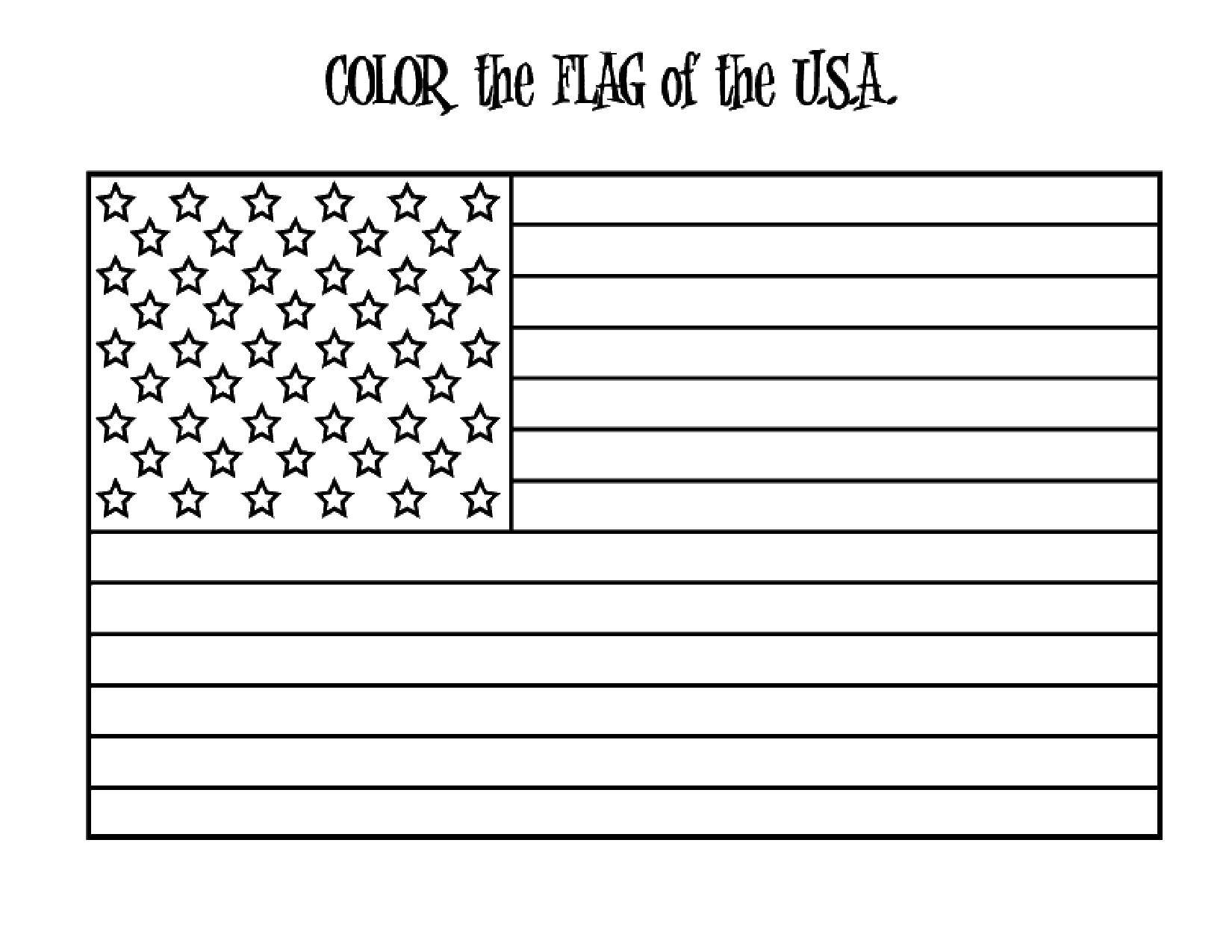 Раскраска Флаг сша Скачать США, флаг, Америка.  Распечатать ,США,