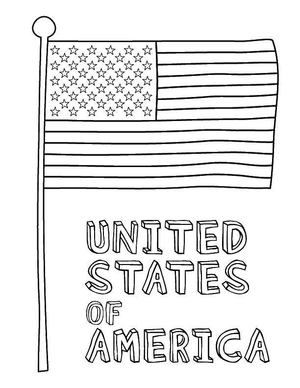 Раскраска Флаг сша Скачать США, Америка, флаг.  Распечатать ,США,