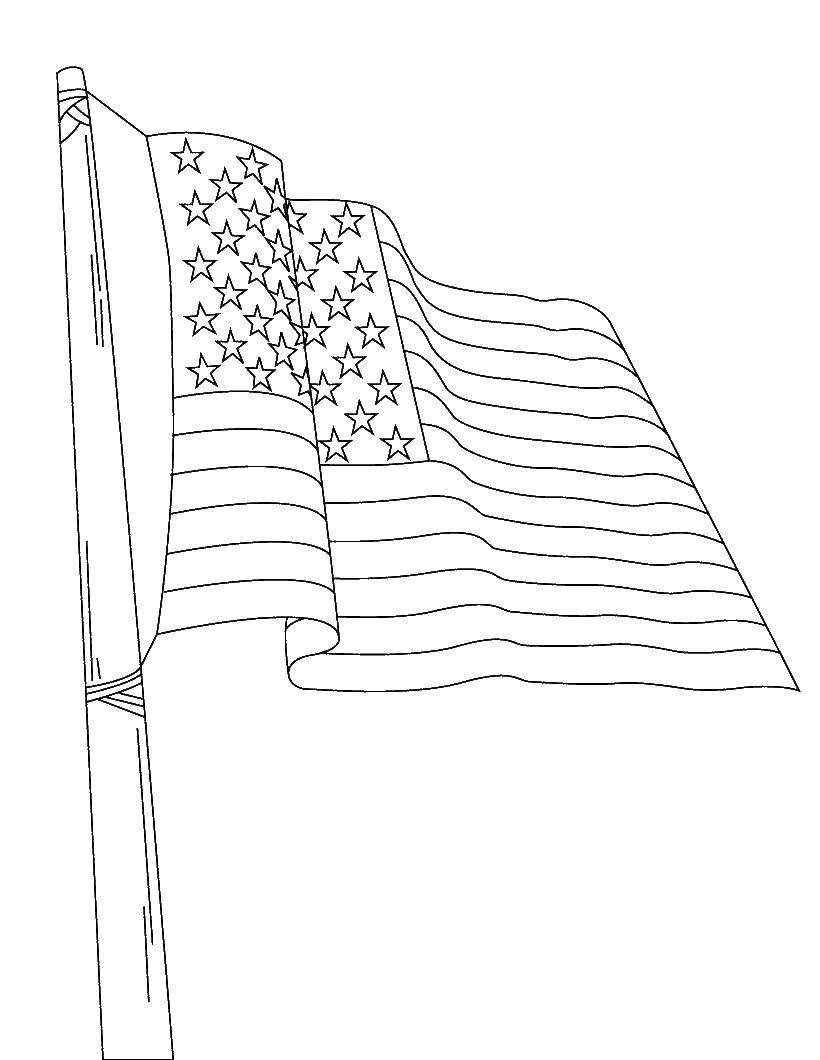 Раскраска Флаг сша Скачать США, Америка, флаг.  Распечатать ,США,