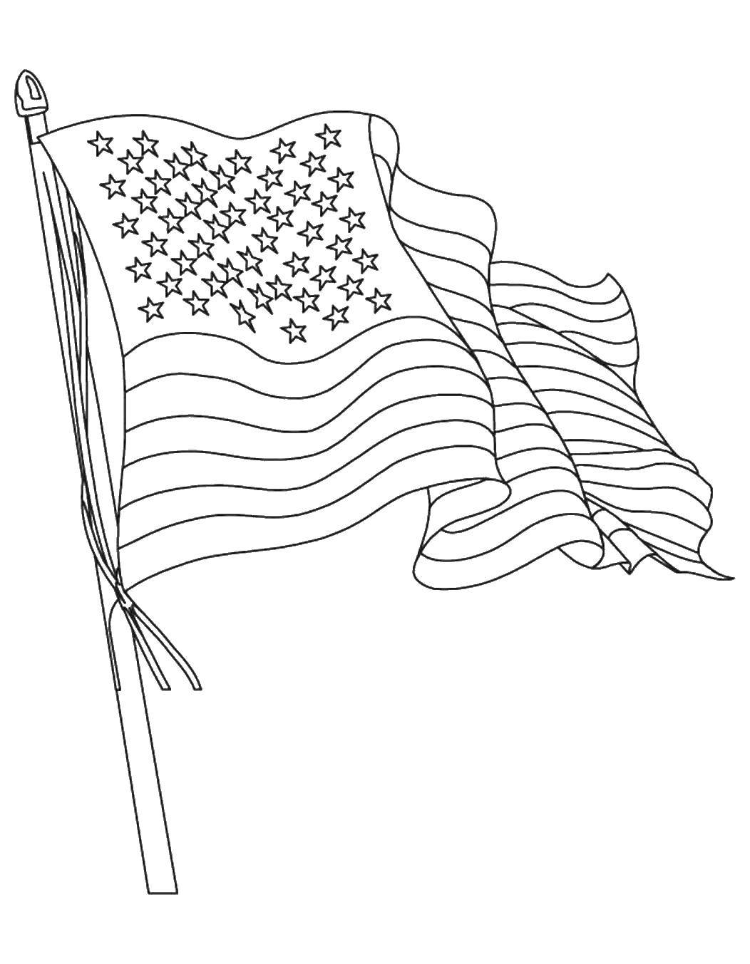 Раскраска Флаг сша Скачать флаг, США, Америка.  Распечатать ,США,