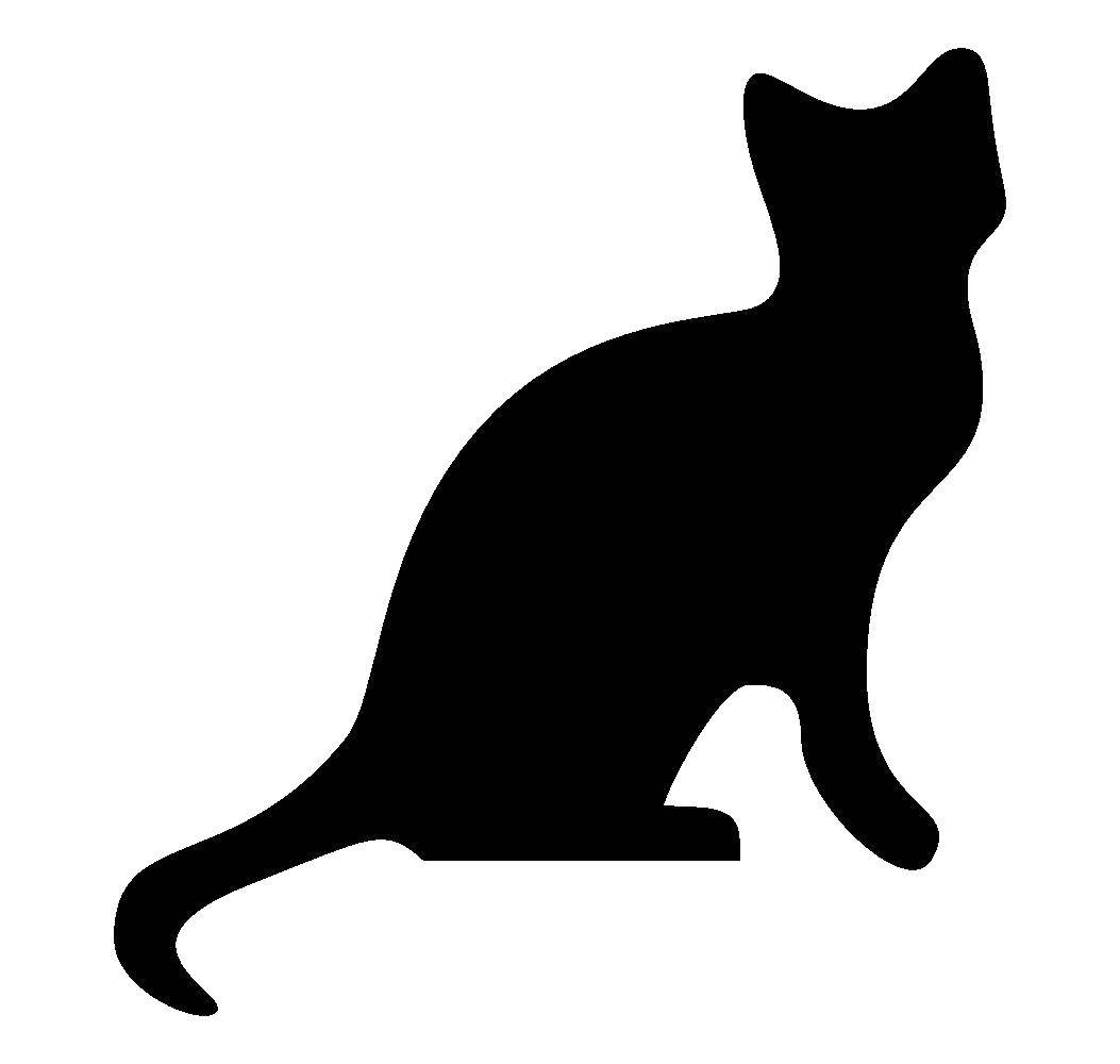 Раскраска Контур кошечки Скачать контур, кошка.  Распечатать ,Контур кошки для вырезания,
