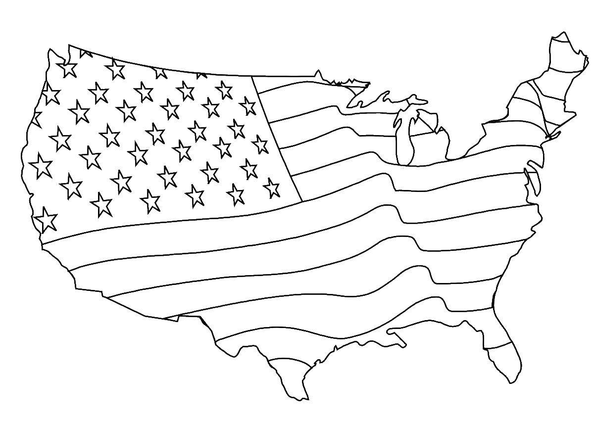 Раскраска Карта америки Скачать карта, США, Америка.  Распечатать ,США,