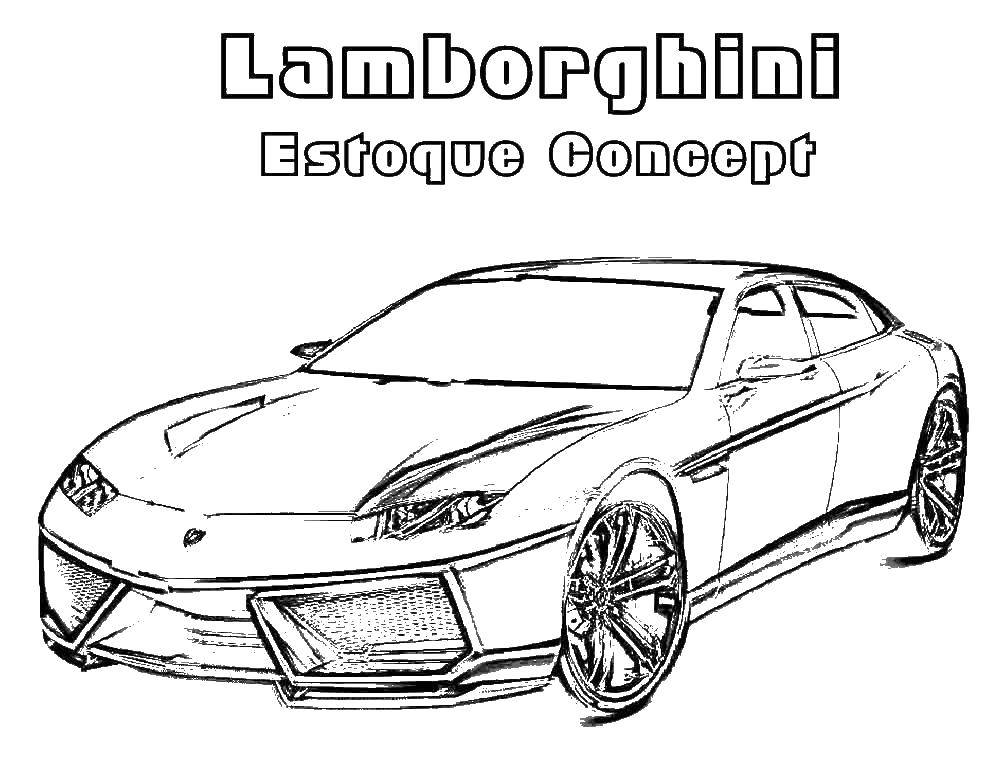 Раскраска Автомобиль ламборджини Скачать автомобиль, машина, транспорт.  Распечатать ,машины,
