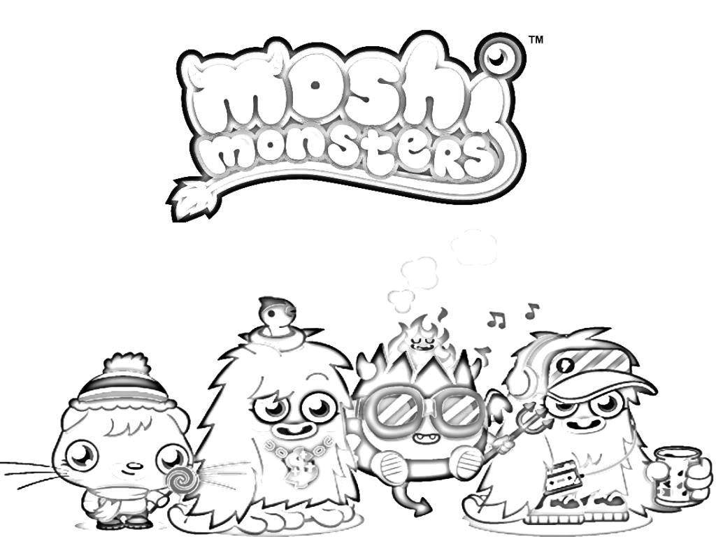 Раскраска Моши монстры Скачать монстры, моши монстры.  Распечатать ,Монстры,