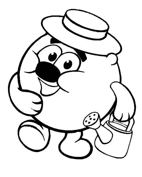 Раскраска Копатыч из смешариков Скачать Смешарики, Копатыч.  Распечатать ,Смешарик,