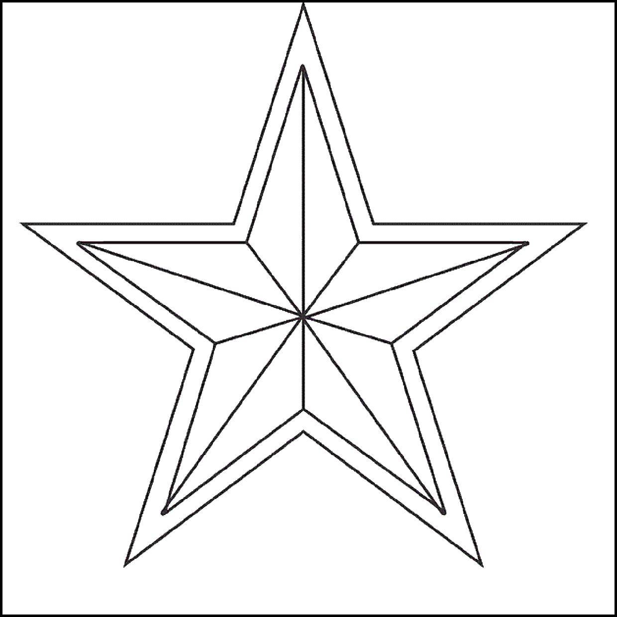 Раскраска Красная звезда Скачать советские знаки, военное, звезда, СССР.  Распечатать ,Советские раскраски,