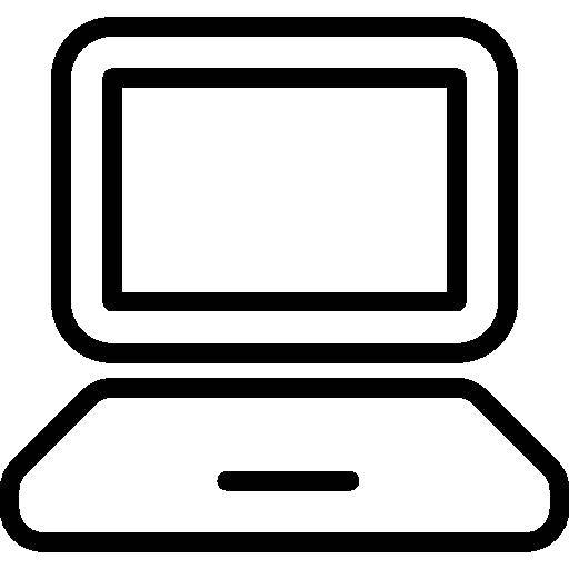 Раскраска Контур компьютера Скачать контур, компьютер, экран, клавиатура.  Распечатать ,Контур компьютера,