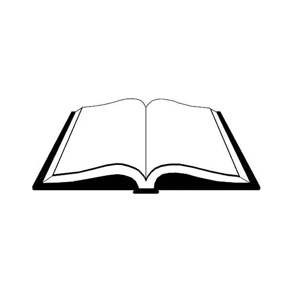 Раскраска Чистая книга Скачать ,книга,.  Распечатать 