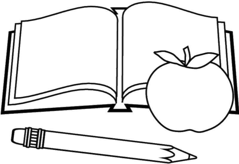 Раскраска Учебная книжка Скачать ,книга,.  Распечатать 