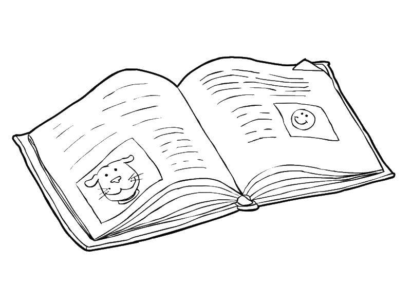 Название: Раскраска Картинки в книге. Категория: книга. Теги: книга.