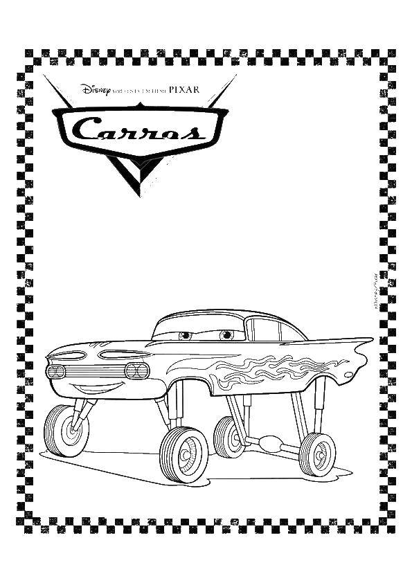 Раскраска Рамон машина марки chevy impala`59 Скачать ,машина, марки Chevy Impala, Рамон,.  Распечатать 
