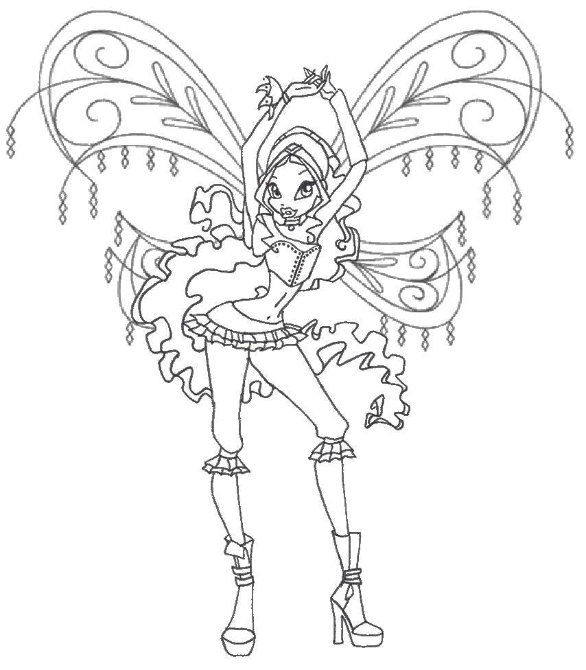 Раскраска Винкс Скачать .  Распечатать 
