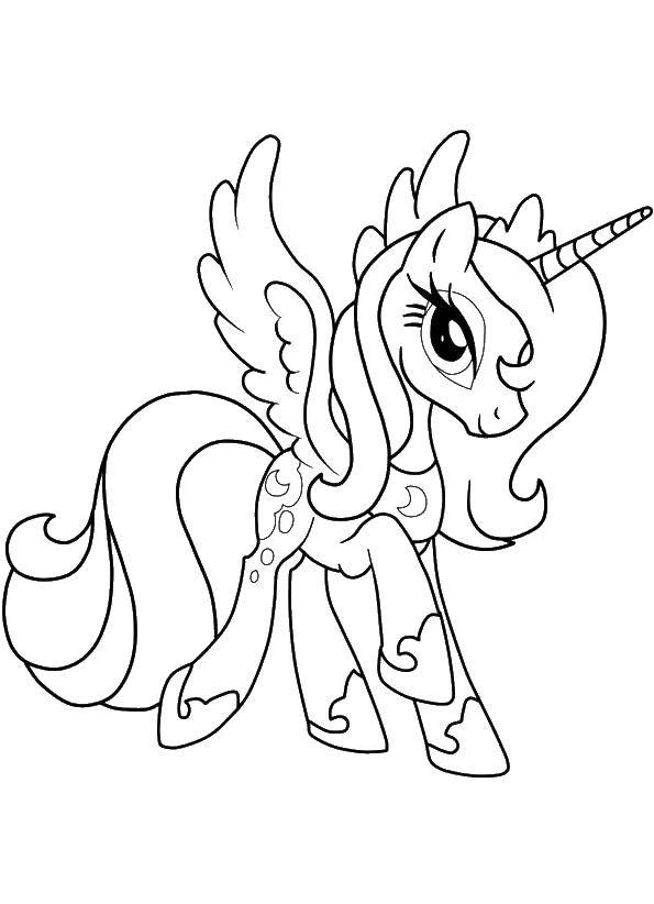 Название: Раскраска Единорожек. Категория: Пони. Теги: Пони, My little pony .