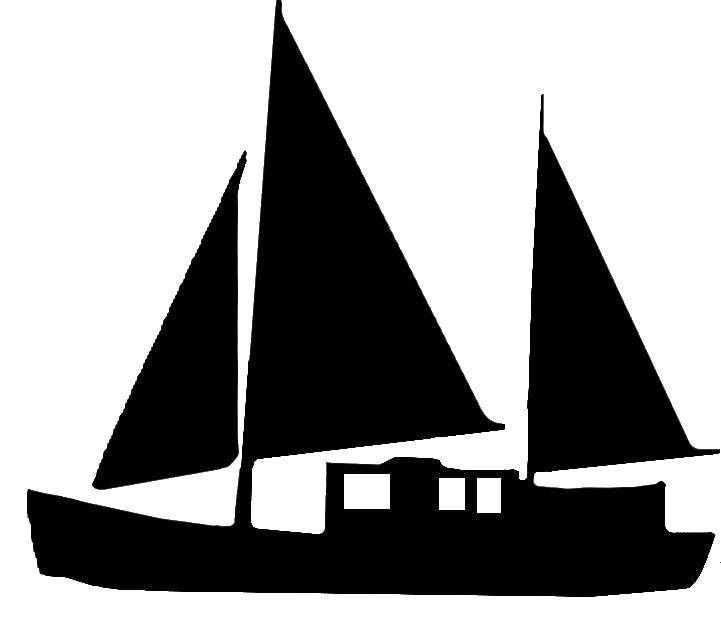 Раскраска Контур корабля Скачать ,Контур лодки, корабля,.  Распечатать 