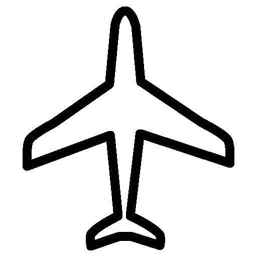 Раскраска Контур самолета Скачать ,контуры, шаблоны, самолеты,.  Распечатать 