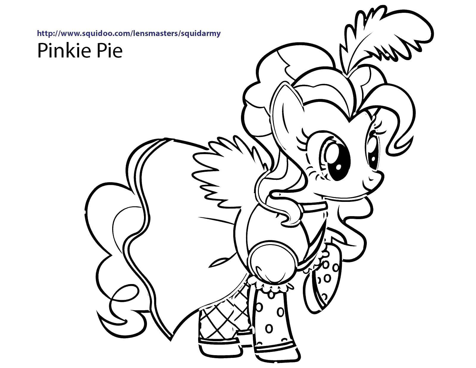 Раскраска Пинки Скачать ,Пони, My little pony ,.  Распечатать 
