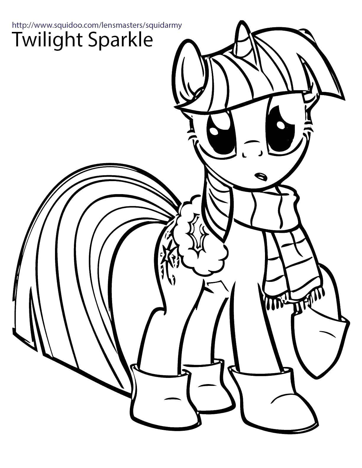 Раскраска Спаркл Скачать ,Пони, My little pony ,.  Распечатать 