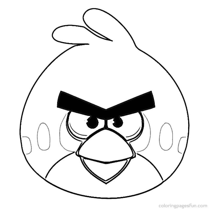 Название: Раскраска Птичка красного цвета. Категория: angry birds. Теги: Игры, Angry Birds .