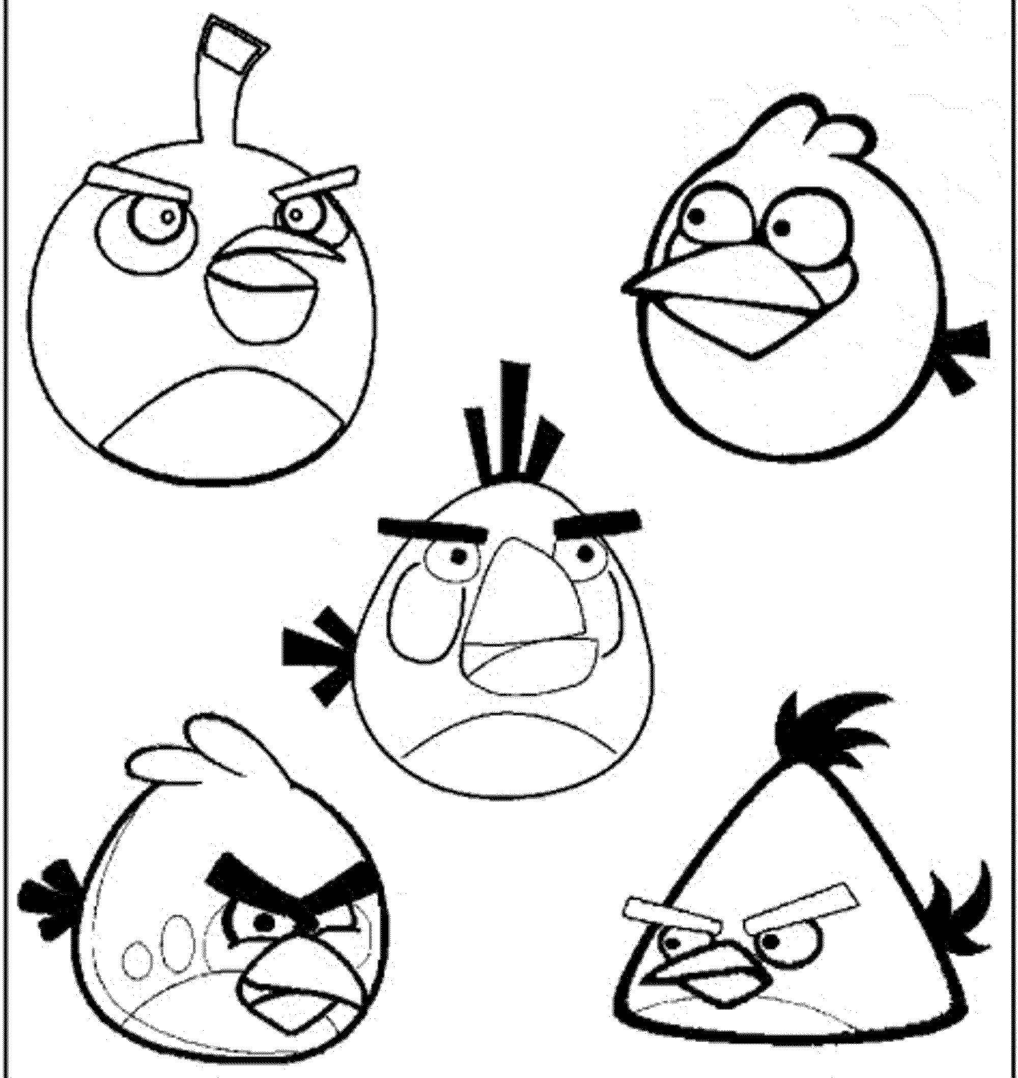 Название: Раскраска Птички из angry birds очень злы. Категория: angry birds. Теги: Игры, Angry Birds .