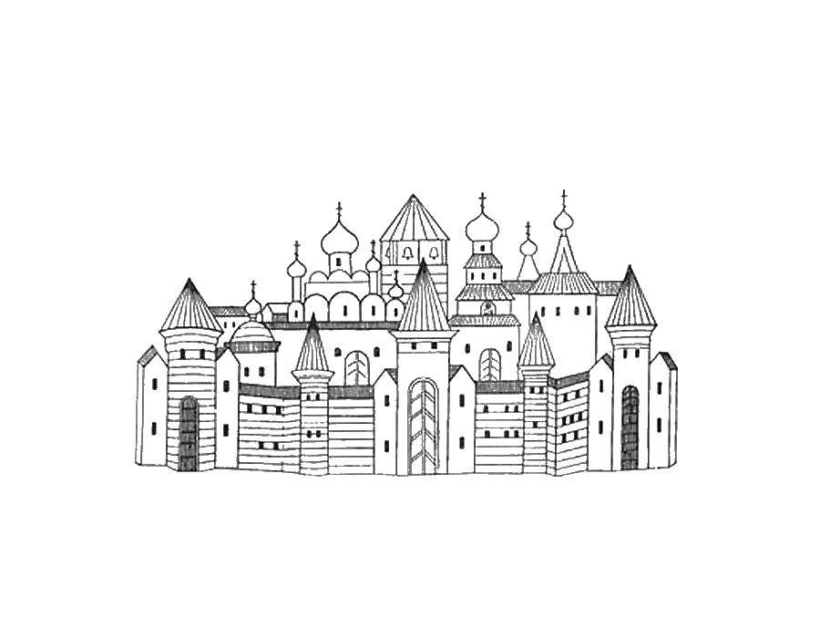 Название: Раскраска Церковь.. Категория: церковь. Теги: церковь, религия.