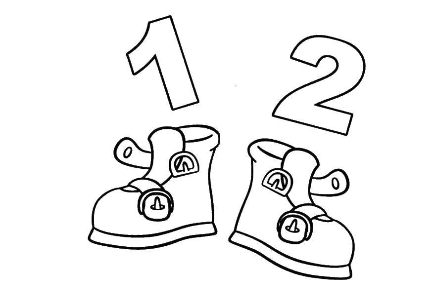 Название: Раскраска Ботинки. Категория: одежда. Теги: Ботинки.
