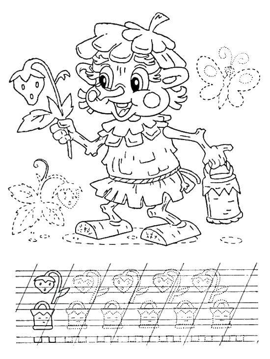 Раскраска Леший Скачать ,прописи, леший,.  Распечатать 