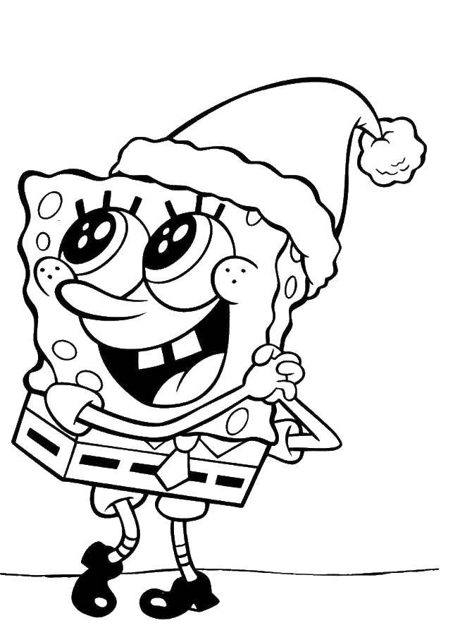 Раскраска Спанч Боб Скачать .  Распечатать 