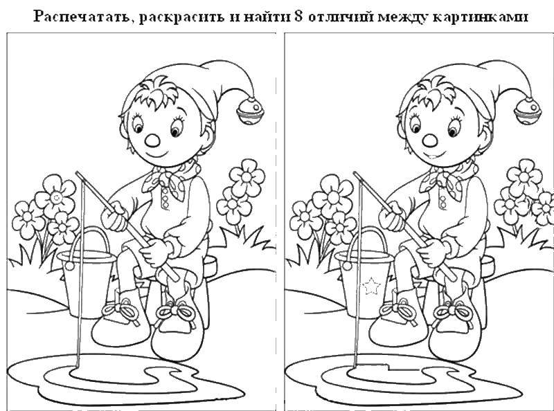 Раскраска Раскраска-загадка Скачать ,загадка, на мышление, логика, отличия,.  Распечатать 