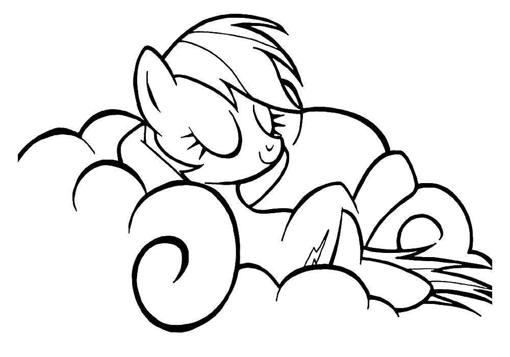 Название: Раскраска Отдых в обачках. Категория: Пони. Теги: Пони, My little pony .