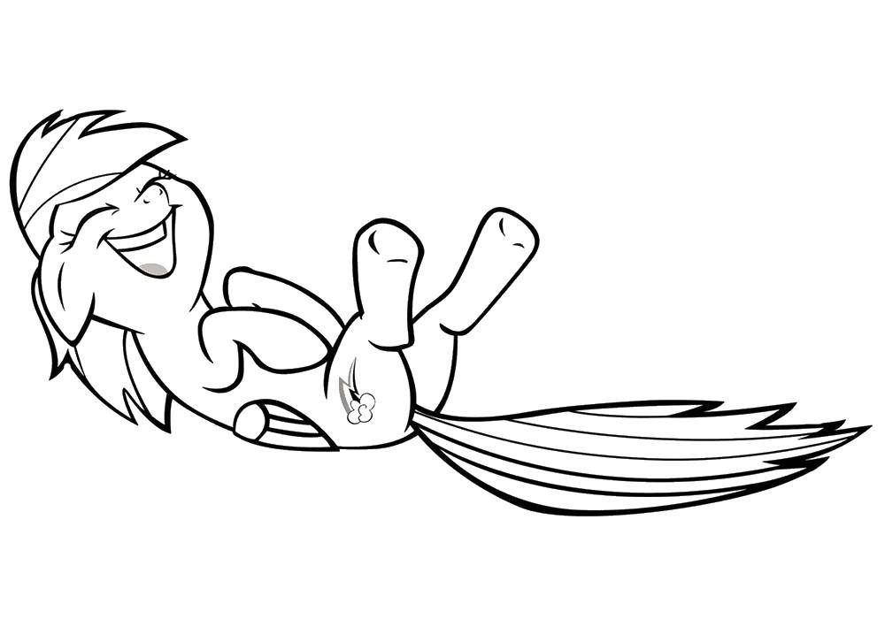 Название: Раскраска Пони смеется. Категория: Пони. Теги: Пони, My little pony .