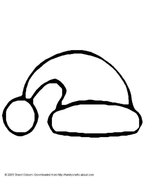 Раскраска Шапочка Скачать ,рождество, новый год, шапка,.  Распечатать 