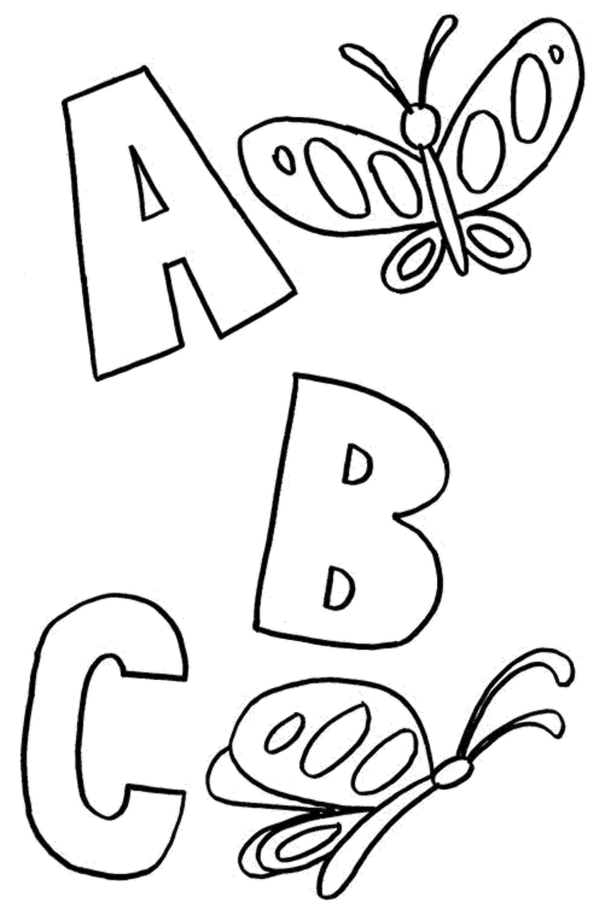 Раскраска A, b, c Скачать ,Алфавит, буквы, слова,.  Распечатать 