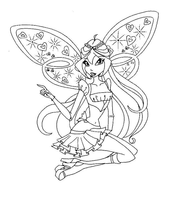 Название: Раскраска Персонаж из мультфильма winx. Категория: Персонаж из мультфильма. Теги: Персонаж из мультфильма, Winx.