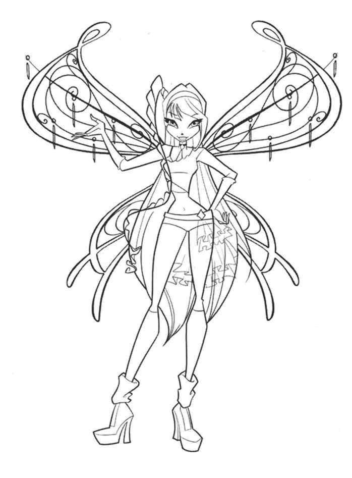 Название: Раскраска Персонаж из мультфильма winx. Категория: Персонаж из мультфильма. Теги: Персонаж из мультфильма, Winx.