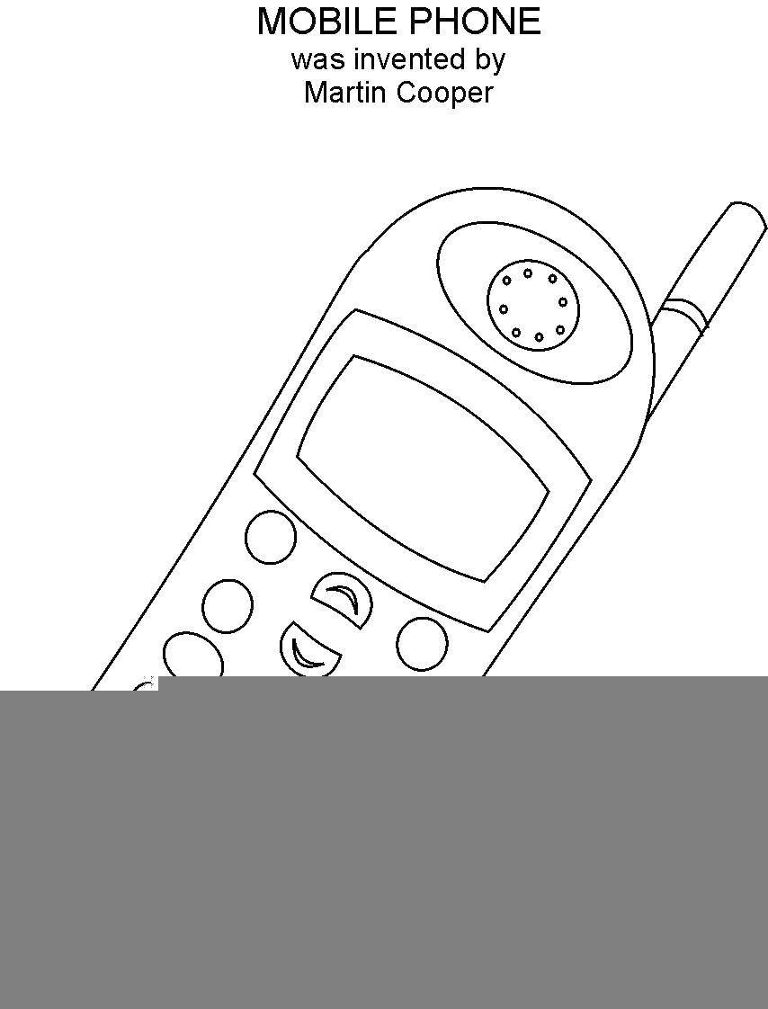 Название: Раскраска Мобильный телефон. Категория: раскраски. Теги: телефон, кнопка, экран.