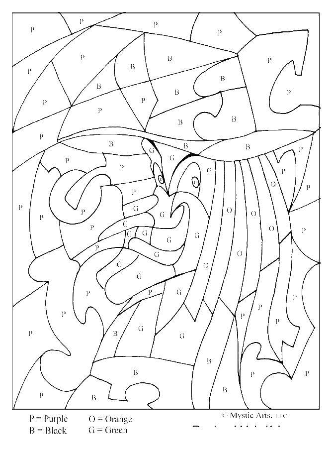 Раскраска Хэллоуин Скачать .  Распечатать 