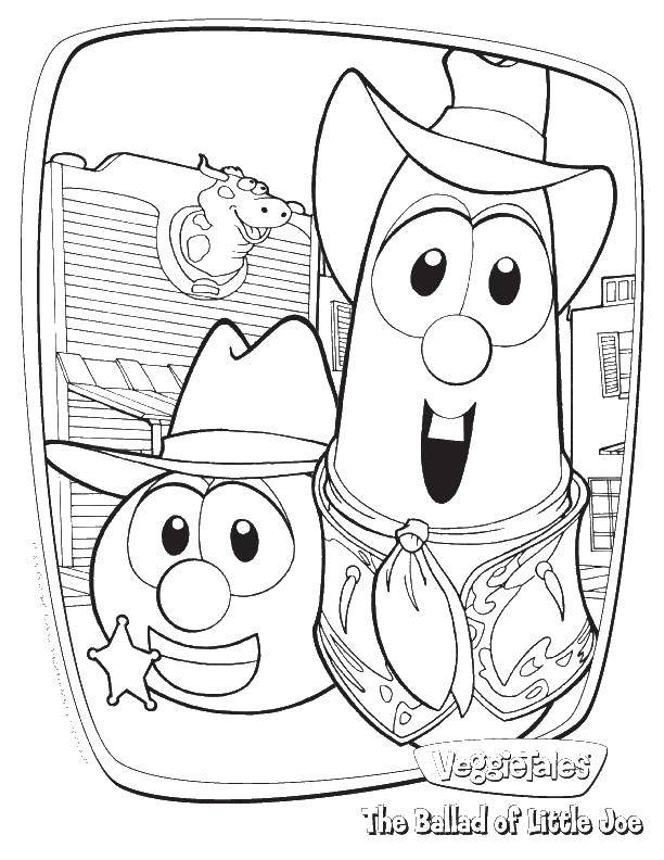 Название: Раскраска Шериф горошина. Категория: Сказки. Теги: шериф, горох.