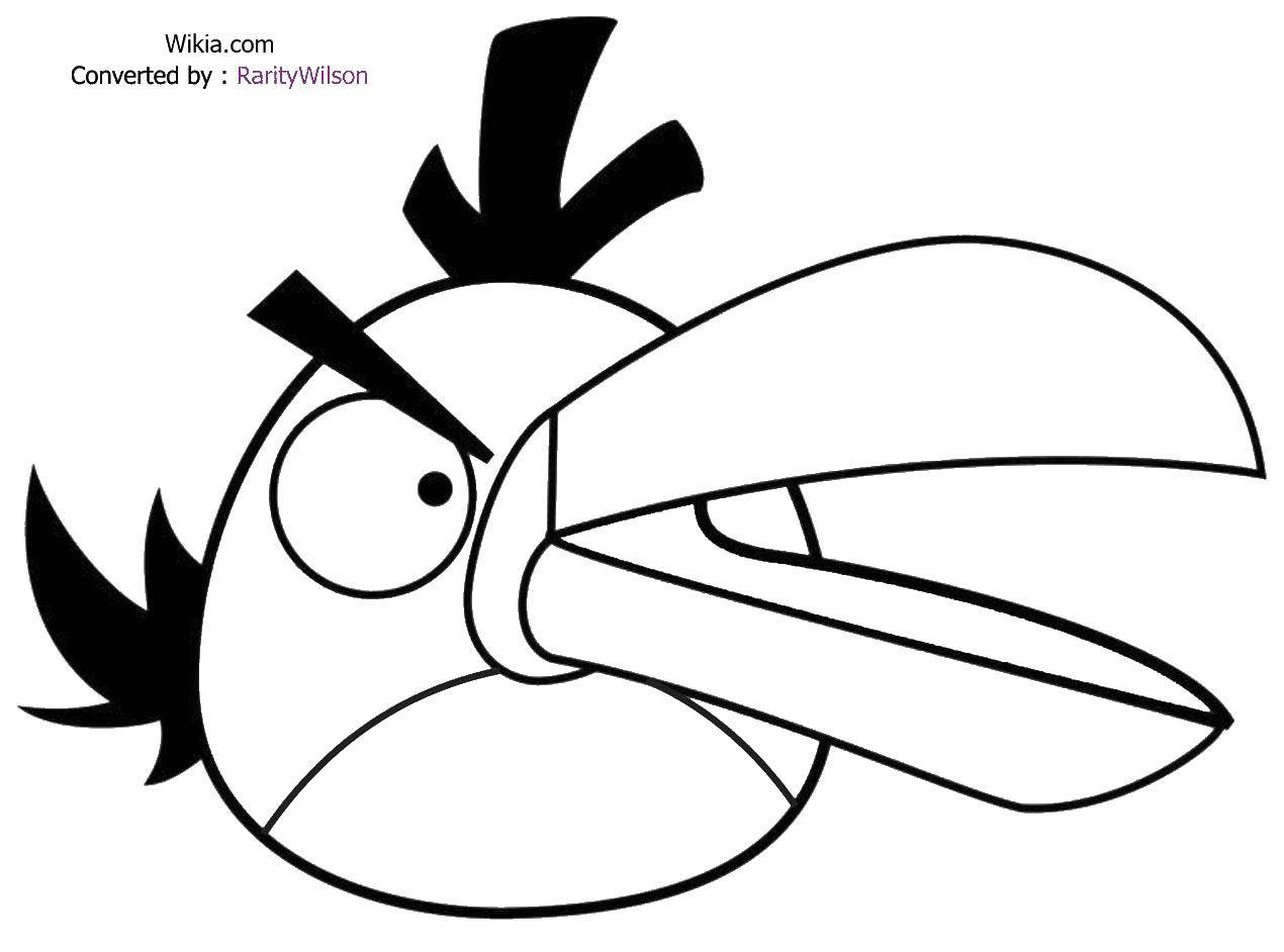 Раскраска Angry birds. Скачать ,птички, птицы, игры,angry birds,.  Распечатать 