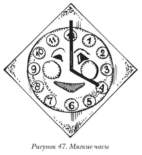 Название: Раскраска Мягкие часы. Категория: раскраски. Теги: Шитьё.